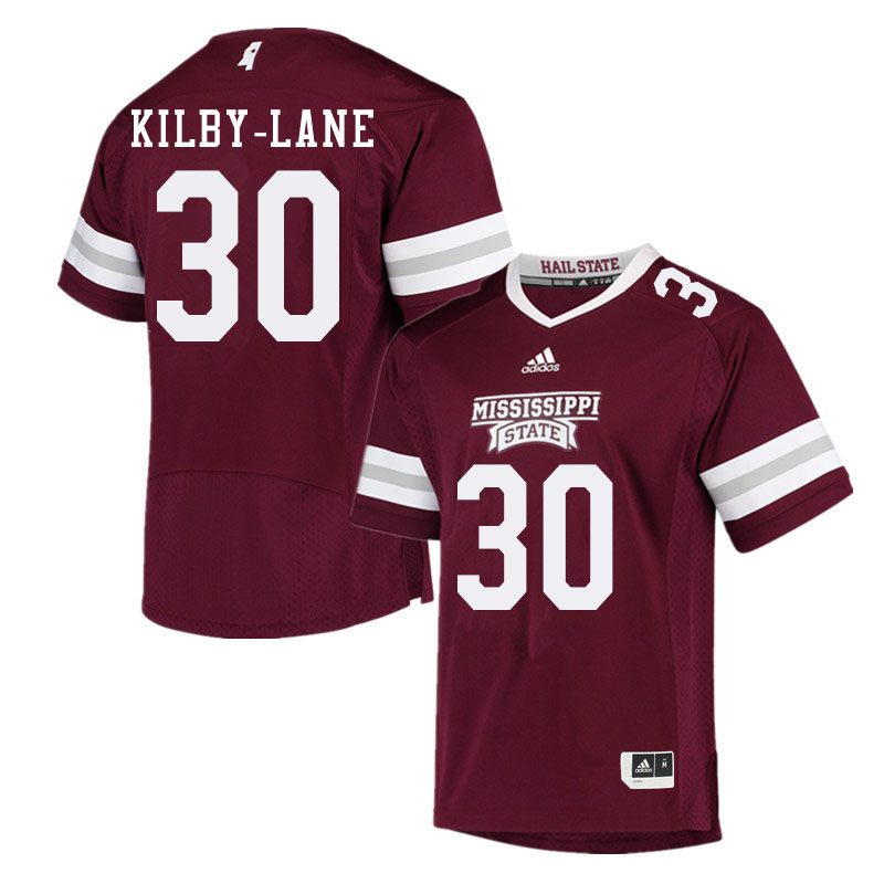 Men #30 Sh'mar Kilby-Lane Mississippi State Bulldogs College Football Jerseys Sale-Maroon
